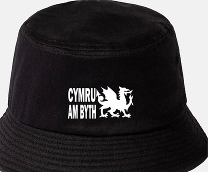 Welsh Dragon Wales Forever Bucket Hat Welsh Gift for Men & Ladies