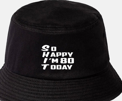 Bucket Hat Funny 80th Birthday Gift For Men & Ladies 80 Year Old Present