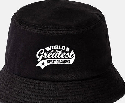 Bucket Hat Greatest Great Grandma Birthday Mother's Day Present Gift For Her