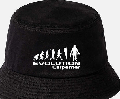 Evolution of A Carpenter Bucket Hat Work Job  Birthday Gift For Men & Ladies