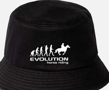 Evolution Of Horse Riding Bucket Hat Equestrian Sports Gift For Men & Ladies