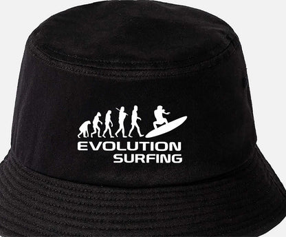 Evolution Of Surfing Bucket Hat Water Sports Gift For Men & Ladies