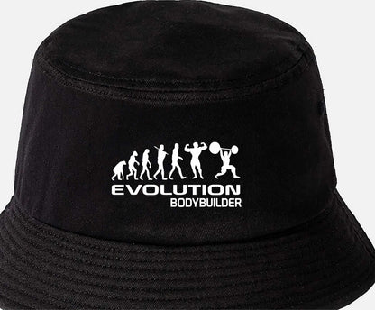 Evolution Of Bodybuilding Bucket Hat Gym Workout Birthday Gift For Men & Ladies