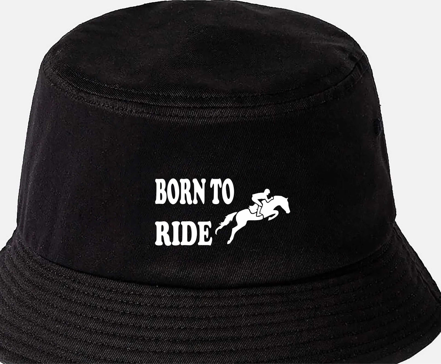 Born To Ride Bucket Hat Horse Riding Gift For Men & Ladies