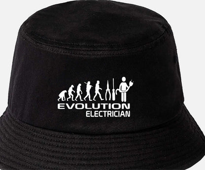 Evolution Of An Electrician Bucket Hat Work Related Gift For Men & Ladies