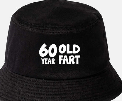 60 Year Old Fart Bucket Hat 60th Birthday Gift For Men & Ladies