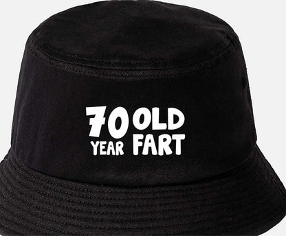70 Year Old Fart Bucket Hat 70th Birthday Gift For Men & Ladies