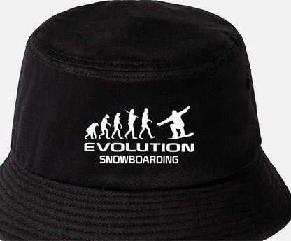 Evolution of Snowboarding Bucket Hat Winter Sports Gift For Men & Ladies