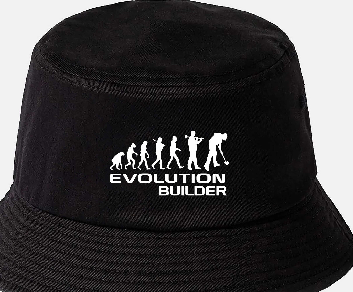Evolution Of A Builder Bucket Hat Work Related Birthday Gift For Men & Ladies