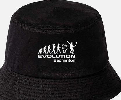 Evolution Of Badminton Bucket Hat Sports Racket Gift For Men & Ladies