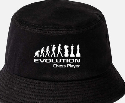 Evolution Of A Chess Player Bucket Hat Sports Hobbies Gift For Men & Ladies