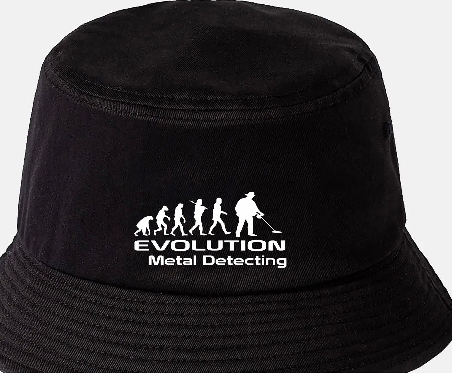 Evolution of Metal Detecting Bucket Hat Birthday Gift Great for Men & Women
