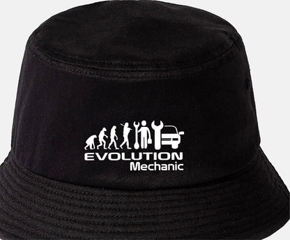 Evolution of A Mechanic Bucket Hat Birthday Gift Great for Men & Ladies