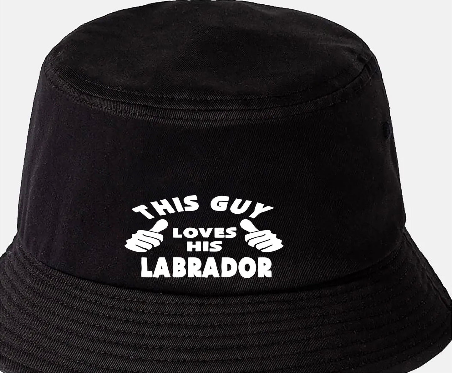 This Guy Loves His Labrador Bucket Hat Funny Dog Lovers Gift for Men