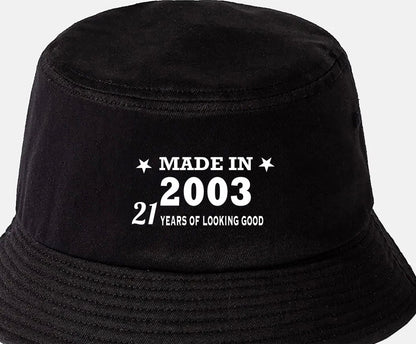 Totally Awesome Made In 2003 Bucket Hat 21st Birthday Age 21 Men & Ladies