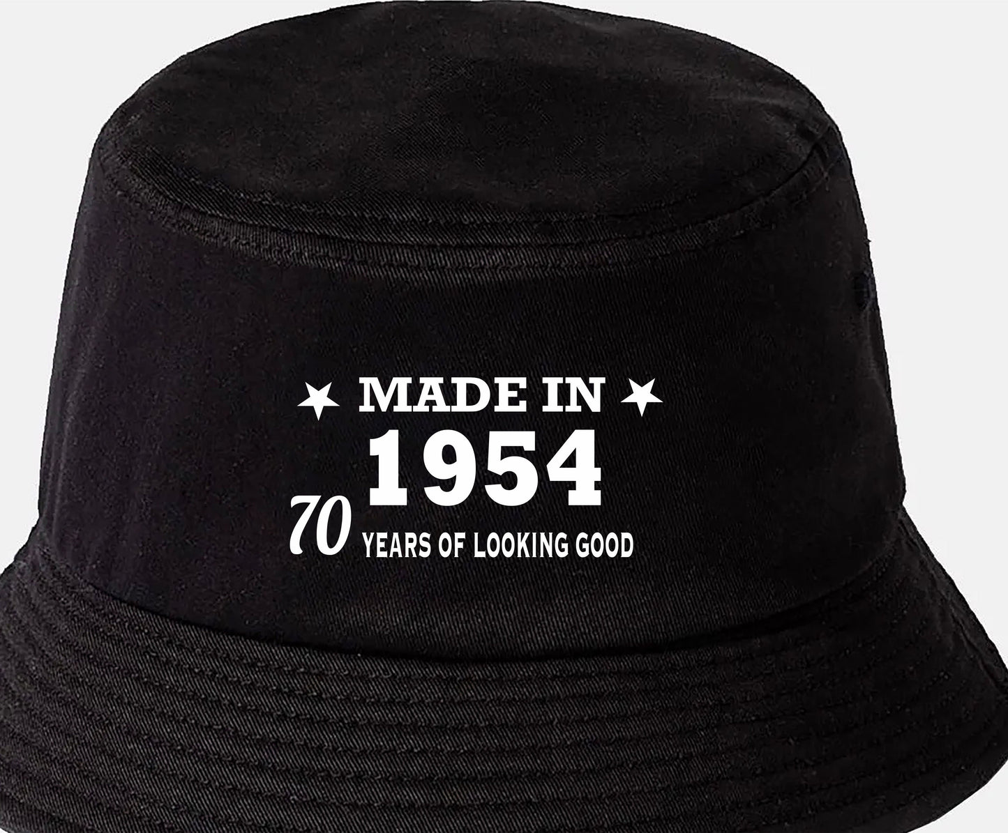 Totally Awesome Made In 1954 Bucket Hat 70th Birthday Age 70 Men & Ladies
