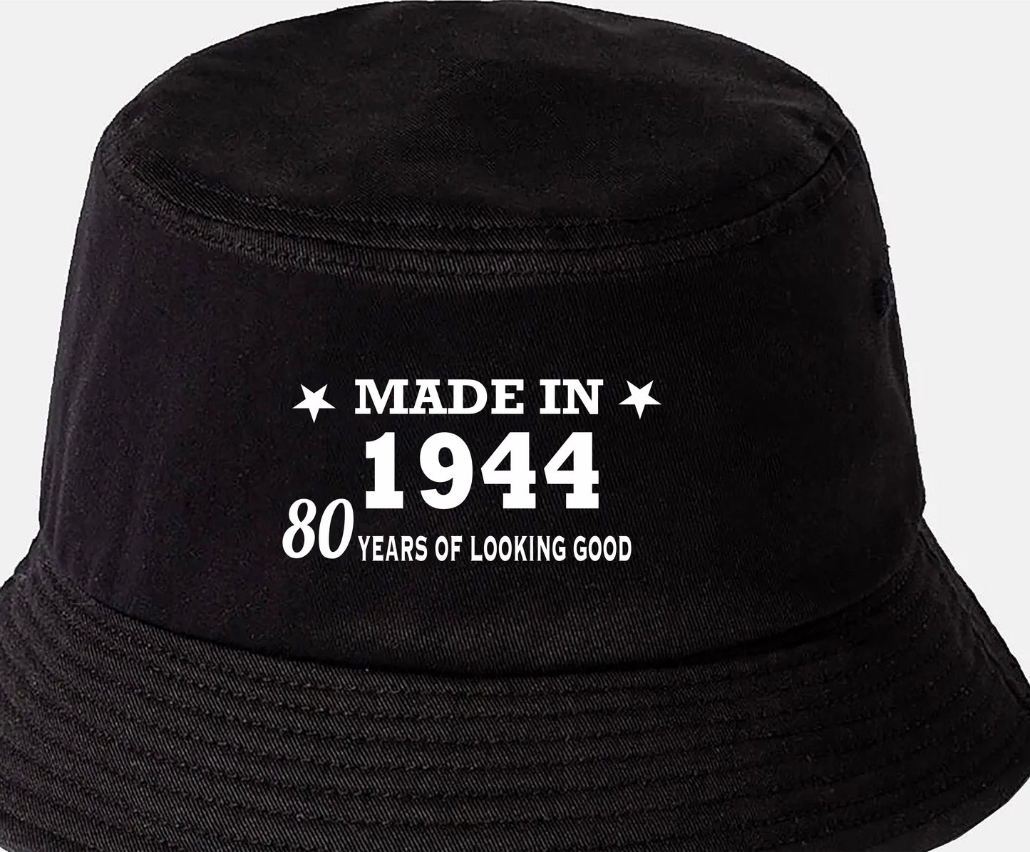 Totally Awesome Made In 1944 Bucket Hat 80th Birthday Age 80 Men & Ladies