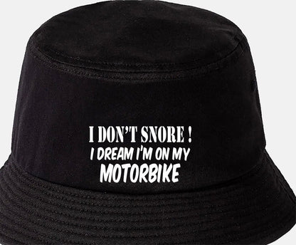 I Dream On My Motorbike Bucket Hat Birthday Gift Great for Men & Ladies