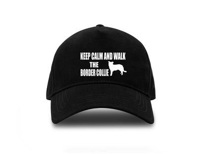 Keep Calm Walk The Border Collie Baseball Cap Dog Lovers Gift For Men & Ladies