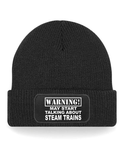 May Talk About Steam Trains Beanie Hat Gift For Train Lovers Men & Ladies