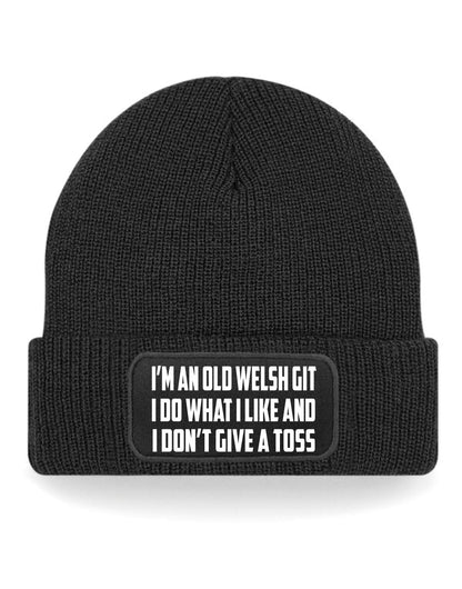 Old Welsh Git Don't Give A Toss Beanie Hat Funny Birthday Gift For Men & Ladies