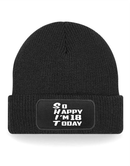 Beanie Hat Funny 18th Birthday Gift For Men & Ladies 18 Year Old Present