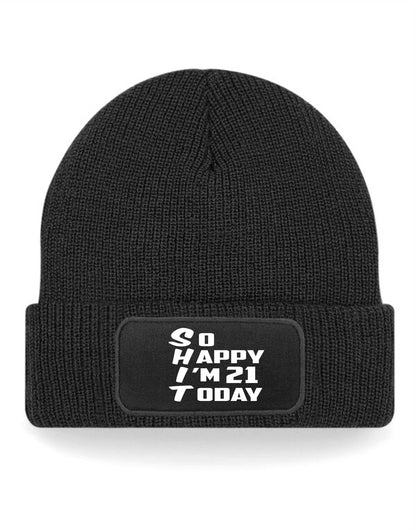 Beanie Hat Funny 21st Birthday Gift For Men & Ladies 21 Year Old Present