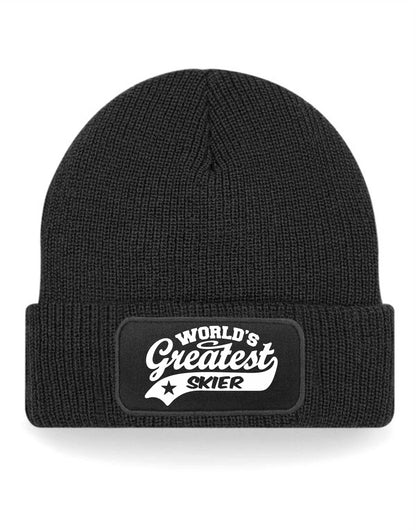 Beanie Hat Greatest Skier Gift For Her Men's Birthday Present Skiing