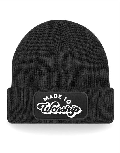 Made To Worship Beanie Hat Religious Birthday Gift For Men & Ladies