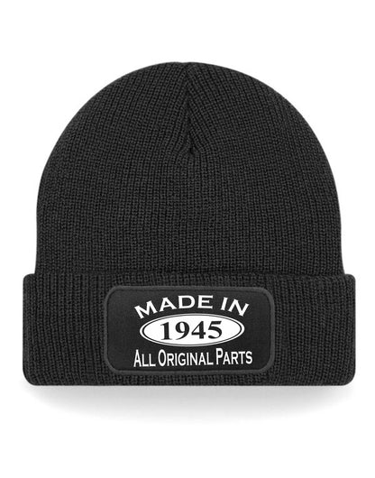 Made In 1945 Beanie Hat 80th Birthday Gift Great For Men & Women