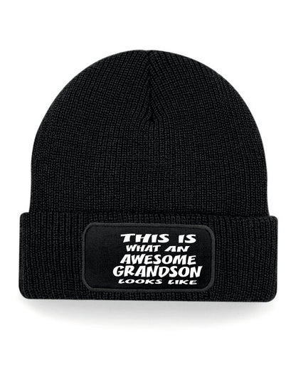 This Is What Awesome Grandson Looks Like Beanie Birthday Gift Great For Men