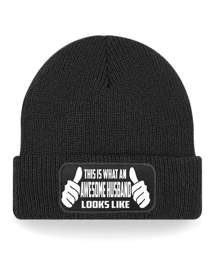 This Is What Awesome Husband Looks Like Beanie Hat Birthday Gift For Men