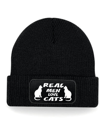 Real Men Love Cats Beanie Hat Birthday Gift Cat Lovers Great For Men