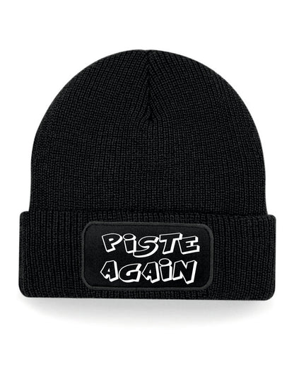 Piste Again Beanie Hat Skiing Snowboarding Gift Great For Men & Ladies