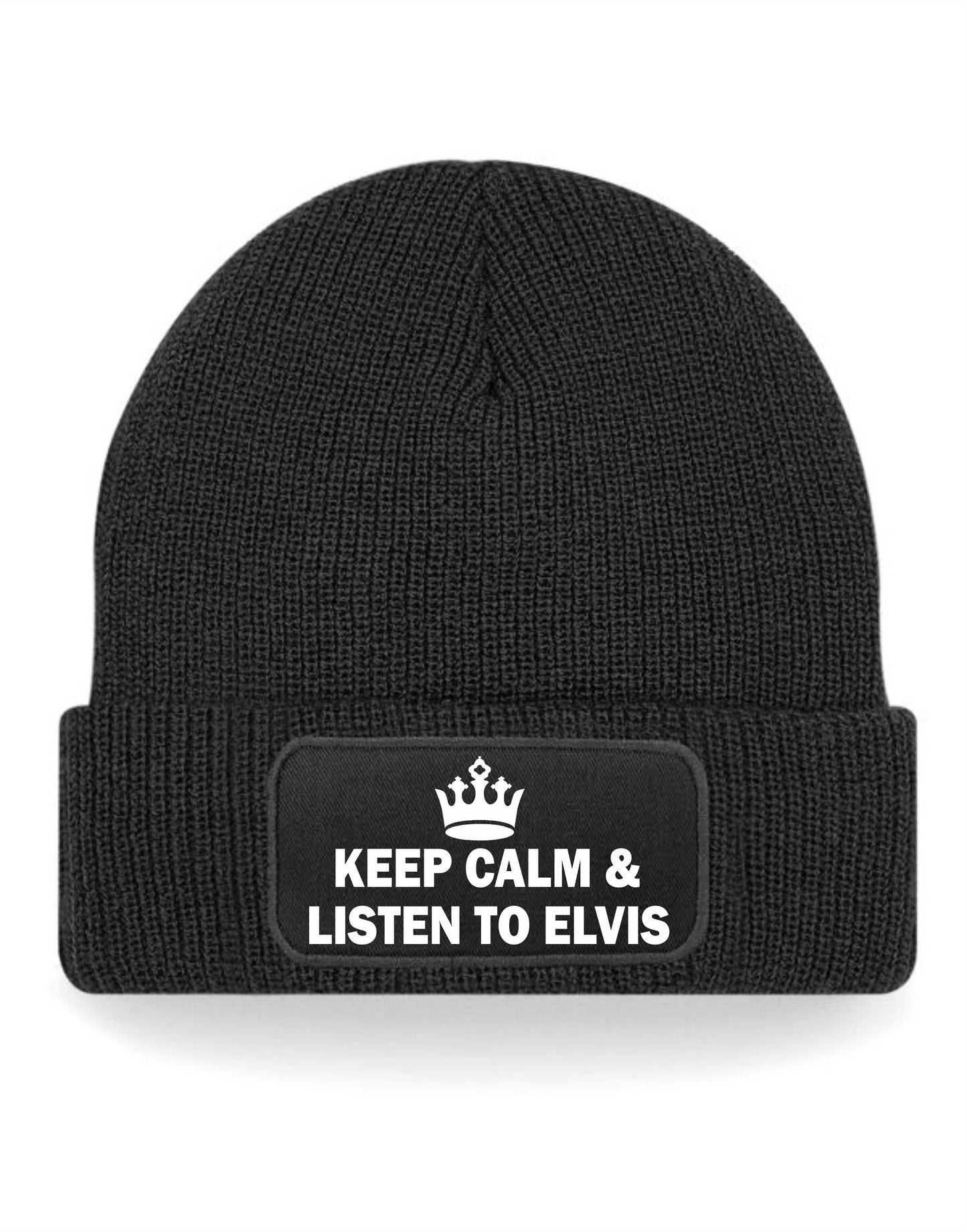 Keep Calm & Listen To Elvis Beanie Hat Music Lovers Gift For Men & Ladies