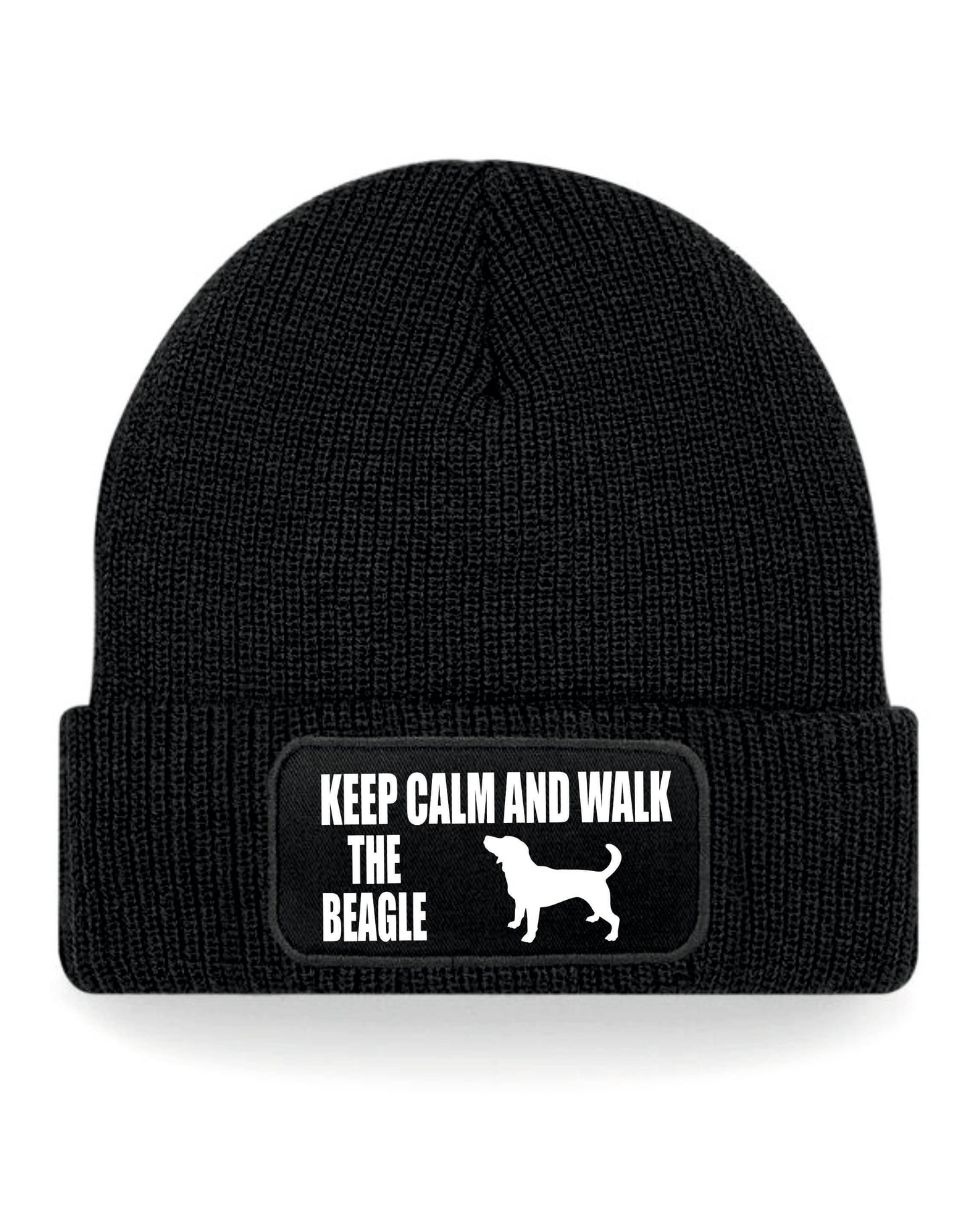 Keep Calm & Walk The Beagle Beanie Hat Dog Lovers Gift Great For Men & Ladies