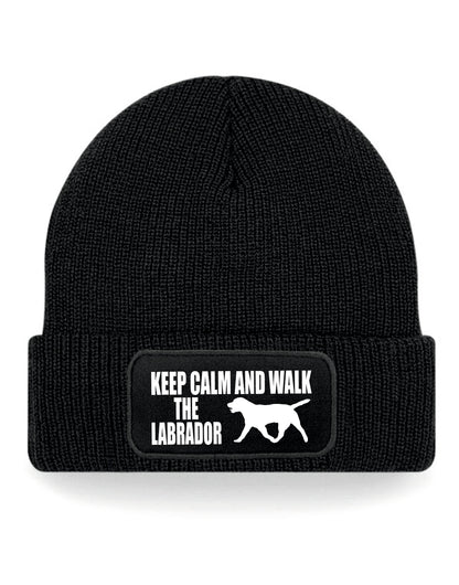 Keep Calm & Walk Labrador Beanie Hat Dog Lovers Gift Great For Men & Ladies
