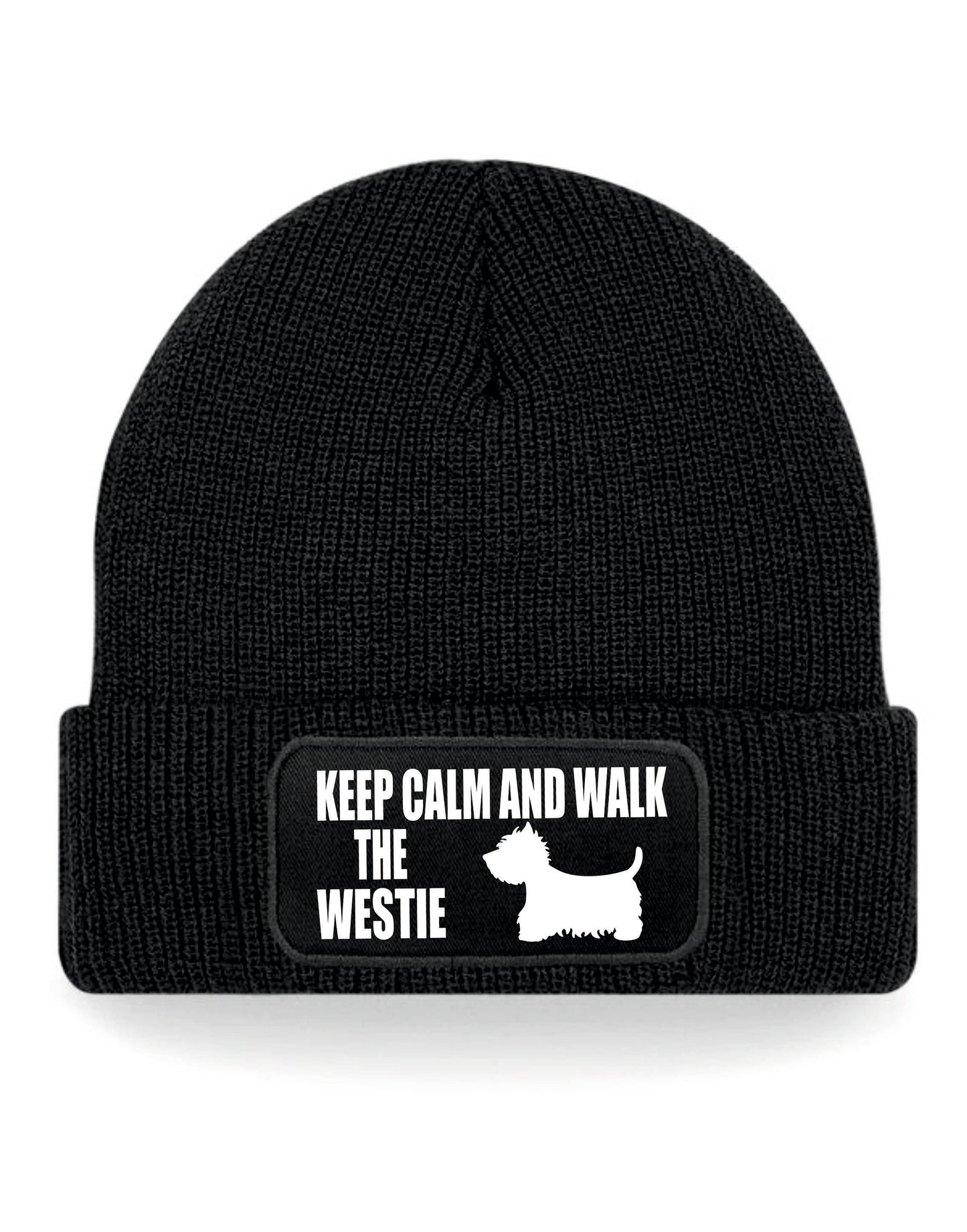 Keep Calm & Walk The Westie Beanie Hat Dog Lovers Gift Great For Men & Ladies