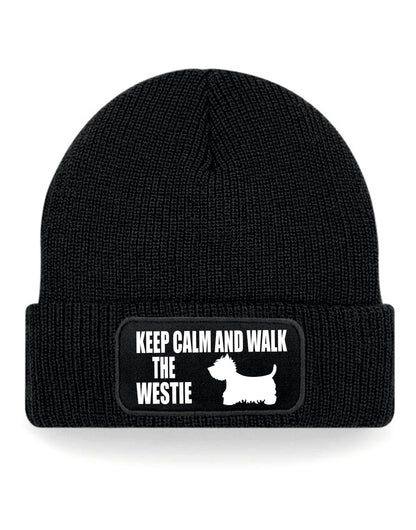 Keep Calm & Walk The Westie Beanie Hat Dog Lovers Gift Great For Men & Ladies