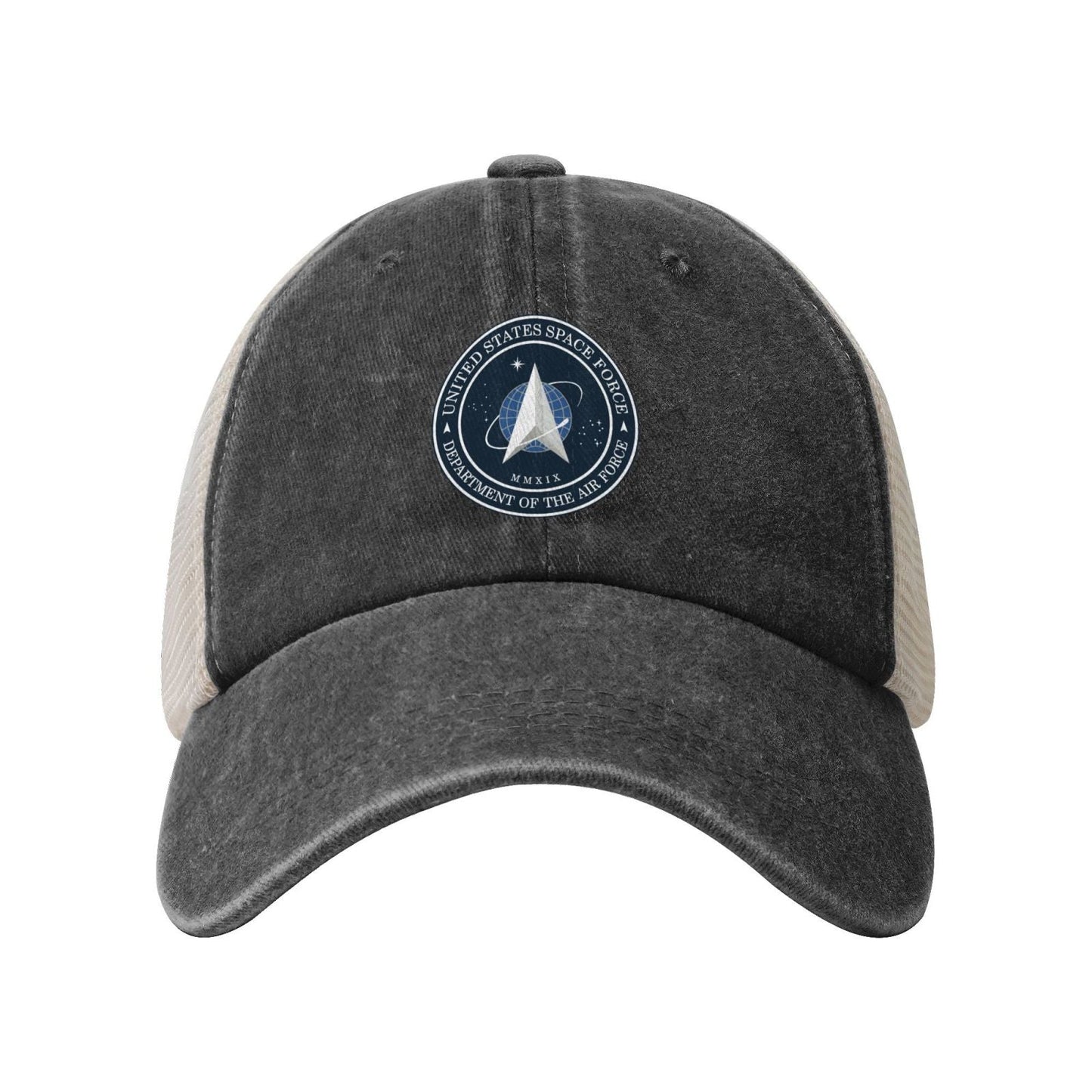 Seal Of The United States Space Force Printed unisex baseball cap adjustable grid baseball cap veteran gift