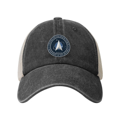 Seal Of The United States Space Force Printed unisex baseball cap adjustable grid baseball cap veteran gift