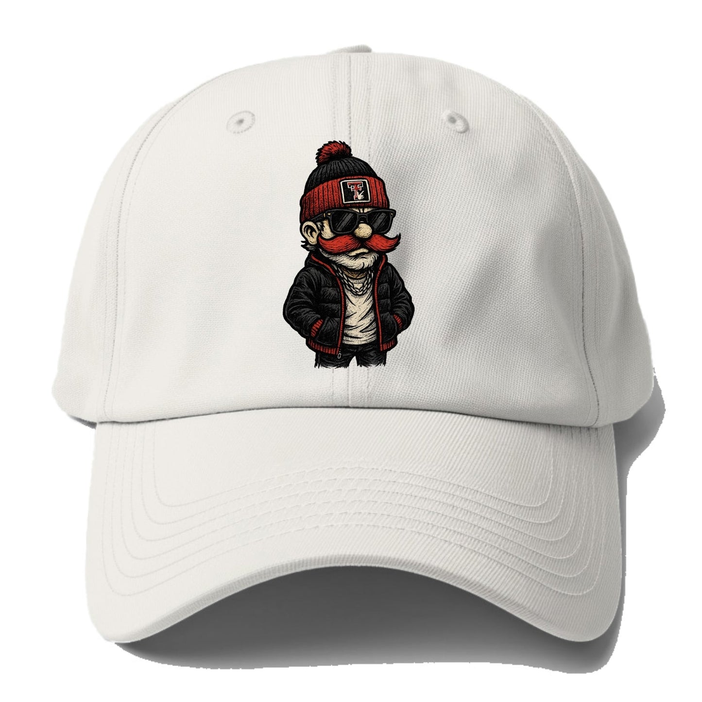 Lubbock Raider wearing Texas Tech beanie with guns up patch - Baseball Cap