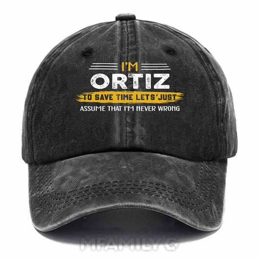 Ortiz Never Wrong Washed Baseball Cap