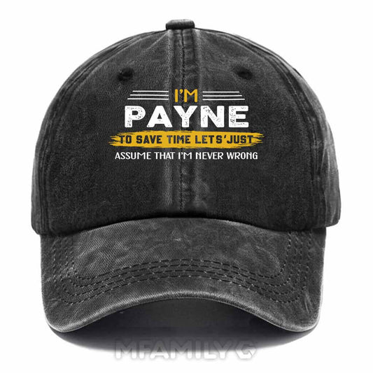 Payne Never Wrong Washed Baseball Cap