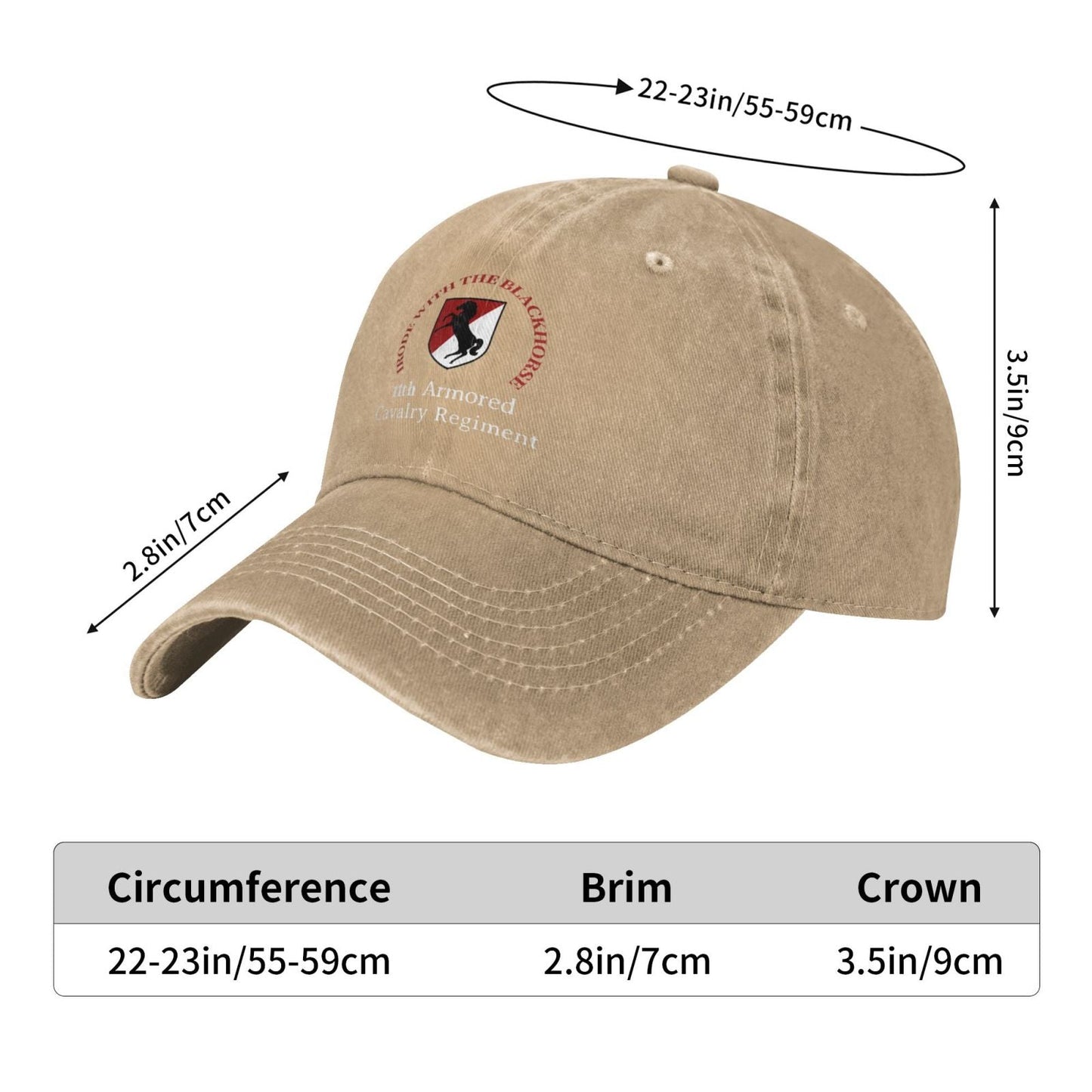 11th Armored Cavalry Regiment Printed unisex baseball cap adjustable cap outdoor sunshade trucker hat