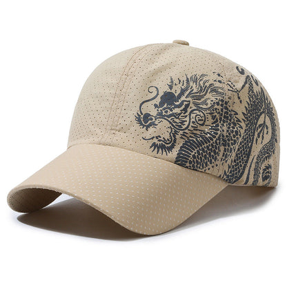 Stylish Dragon Print Baseball Cap for Men Baseball Cap