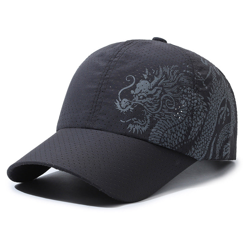 Stylish Dragon Print Baseball Cap for Men Baseball Cap