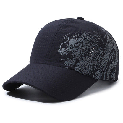 Stylish Dragon Print Baseball Cap for Men Baseball Cap