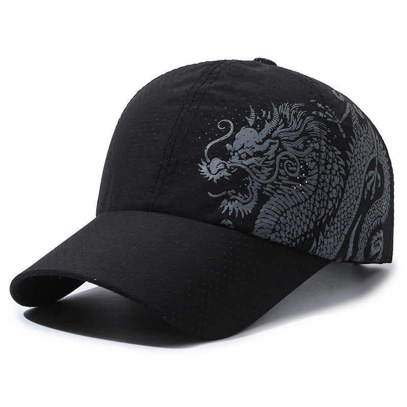 Stylish Dragon Print Baseball Cap for Men Baseball Cap