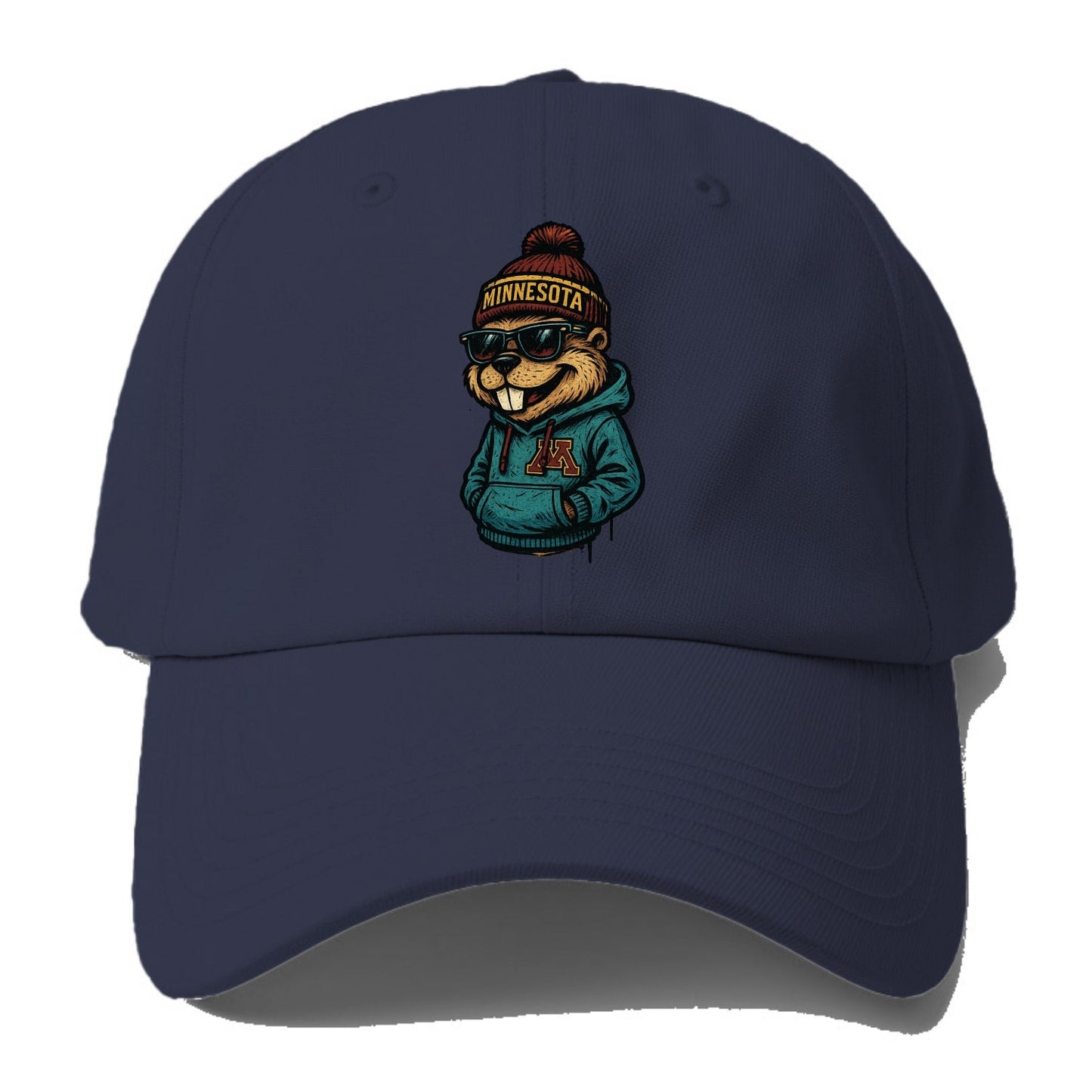 Minneapolis Gopher wearing Minnesota beanie with M patch - Baseball Cap